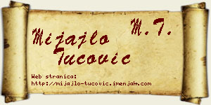 Mijajlo Tucović vizit kartica